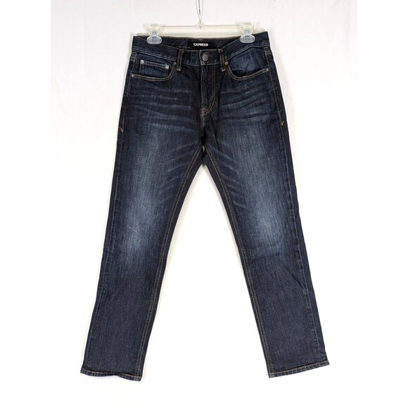 EXPRESS Jeans Slim Skinny Men's Size 29x32 Stretch Dark Wash - Picture 1 of 10